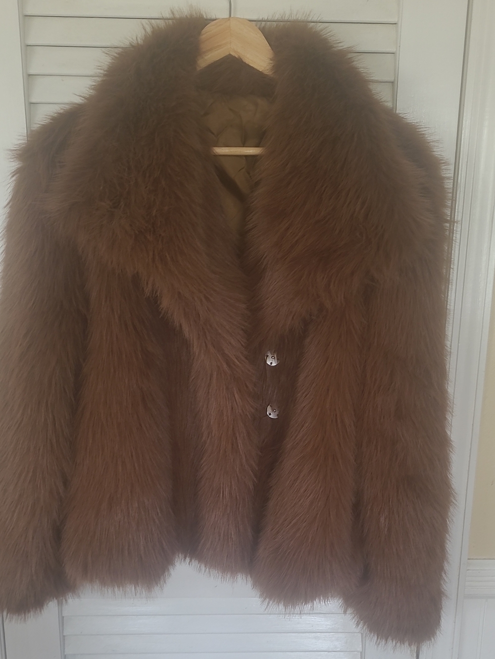 Plush Brown Faux Fur Teddy Jacket